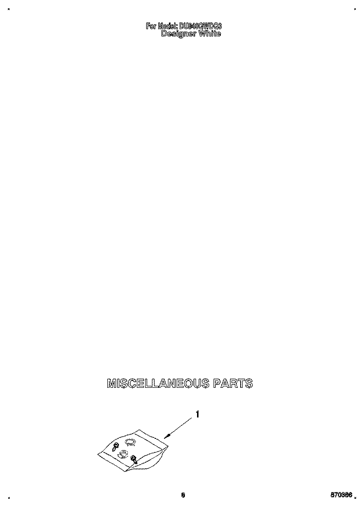 MISCELLANEOUS Diagram and Parts List for DU940QWDQ3  Whirlpool Dishwasher