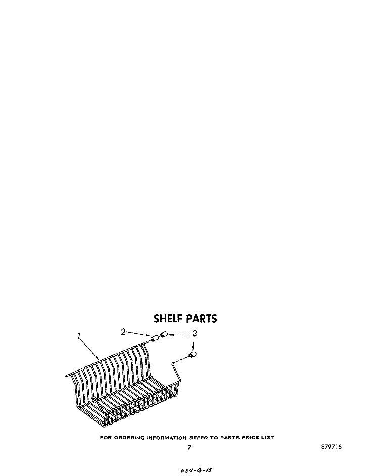 SHELF Diagram and Parts List for EV130EXSW00  Whirlpool Freezer