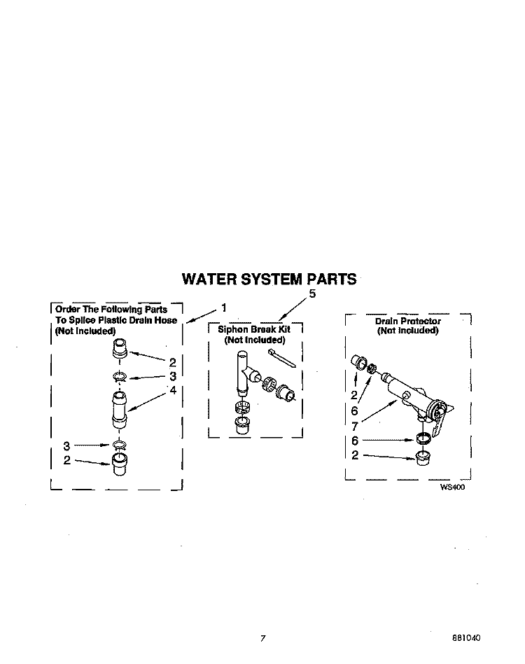 WATER SYSTEM Diagram and Parts List for LSP8245AW0  Whirlpool Washer