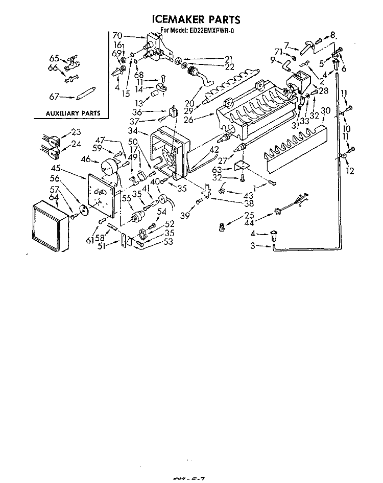 ICE MAKER Diagram and Parts List for ED22EMXPWR0  Whirlpool Refrigerator