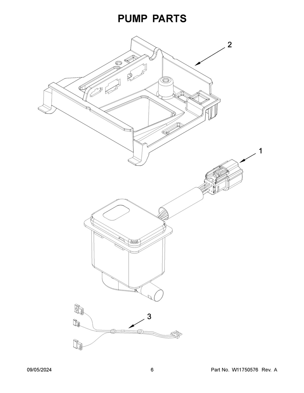 04 - Pump Parts Diagram and Parts List for WUI95X15HZ02  Whirlpool Ice Maker