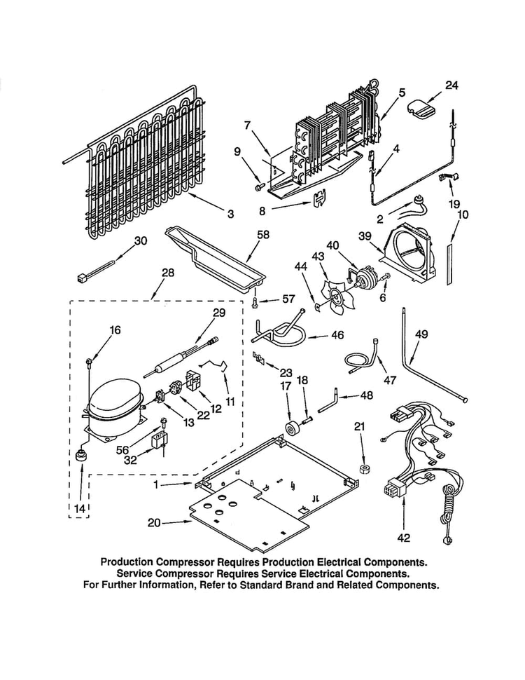 Unit Diagram and Parts List for 10668902890  Kenmore Refrigerator