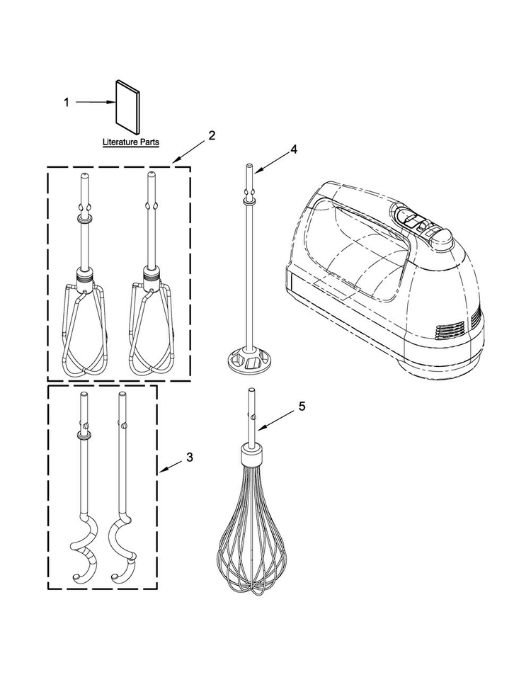 Unit Parts Diagram and Parts List for 5KHM9212EAC0  KitchenAid Mixer