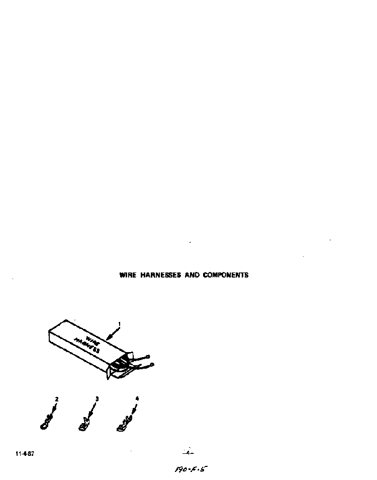 Wire Harness And Components Diagram and Parts List for F5358*0  Roper Range