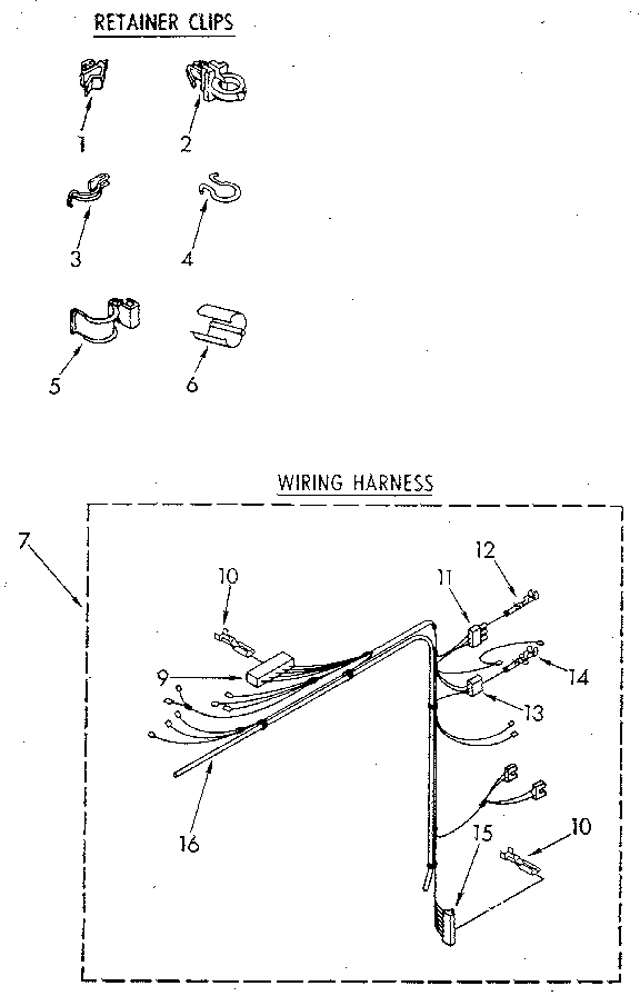 Wiring Harness Diagram and Parts List for LA5300XSM1  Whirlpool Washer