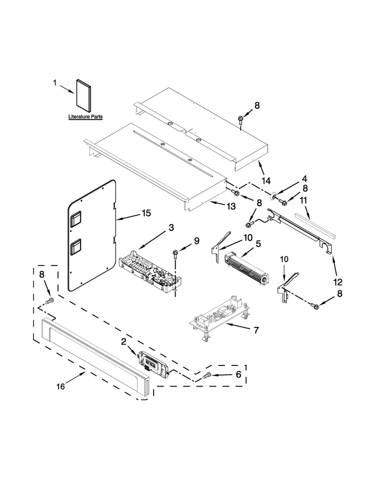 Control Panel Parts Diagram and Parts List for WOC95EC0AS03  Whirlpool Microwave