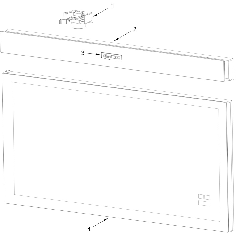 Door And Vent Door Parts Diagram and Parts List for MMMF6030PB01  Whirlpool Microwave