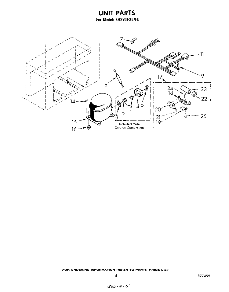 SECTION Diagram and Parts List for EH270FXLN0  Whirlpool Freezer