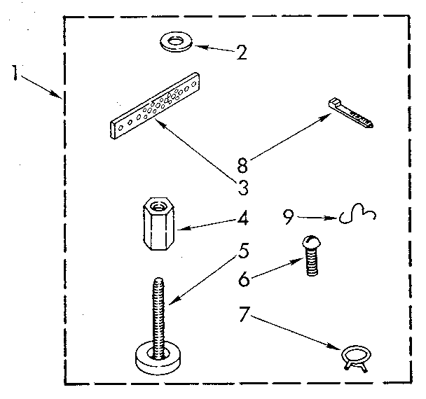 Miscellaneous Diagram and Parts List for LA5580XSN3  Whirlpool Washer