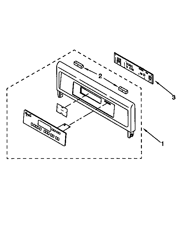 Control Panel Diagram and Parts List for RBS248PDB4  Whirlpool Wall Oven