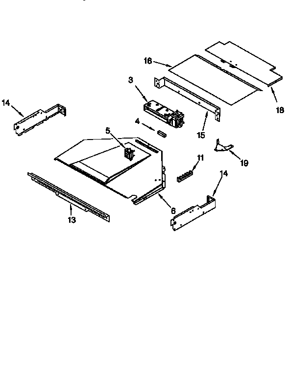 Top Venting Diagram and Parts List for KEBS107DBAL1  KitchenAid Wall Oven