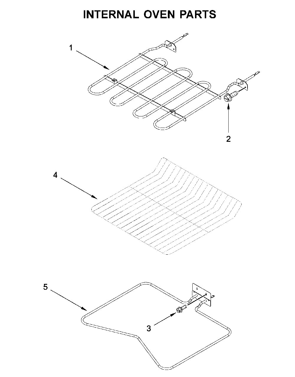 Internal oven parts Diagram and Parts List for WOS11EM4EB02  Whirlpool Wall Oven