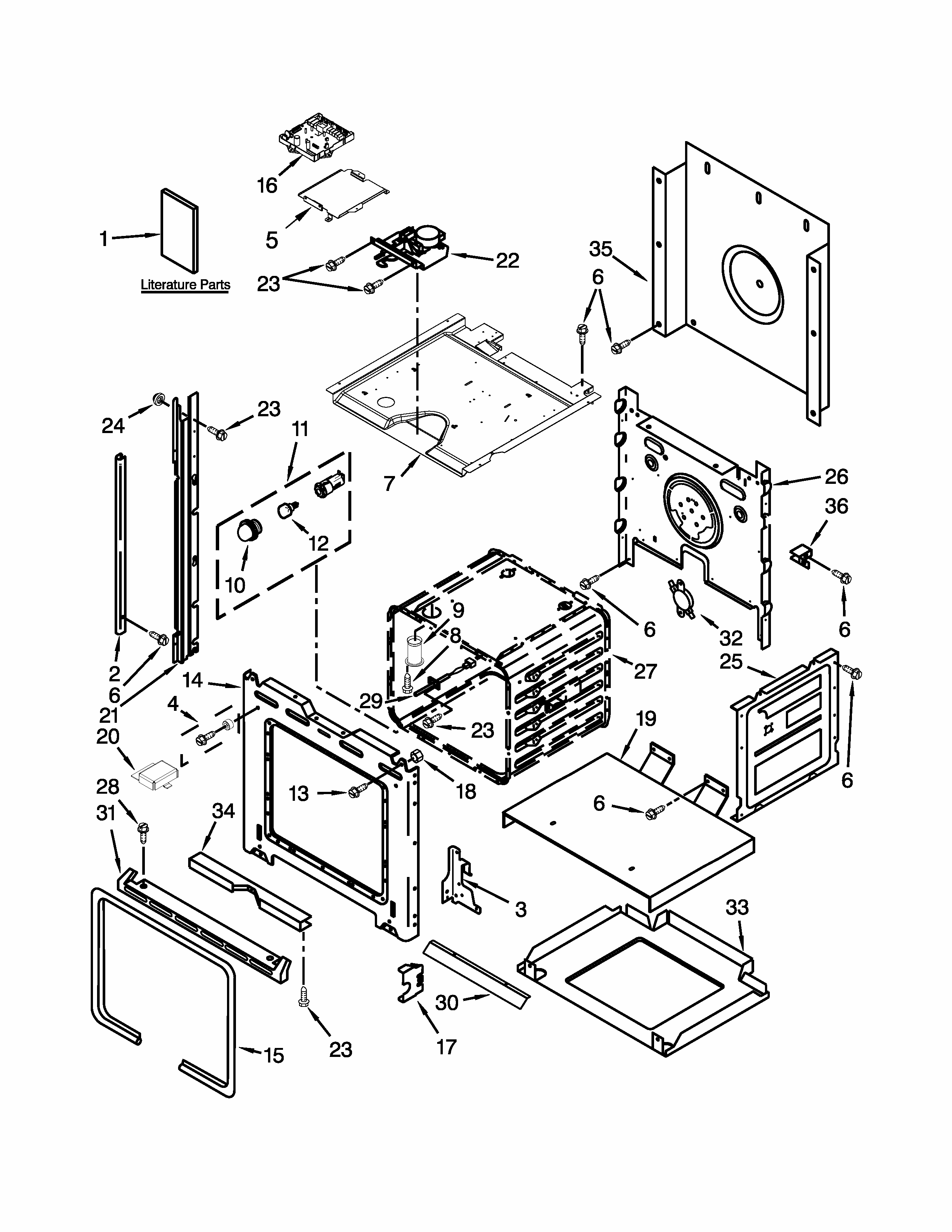 Oven Parts Diagram and Parts List for IBS350PXS01  Whirlpool Wall Oven