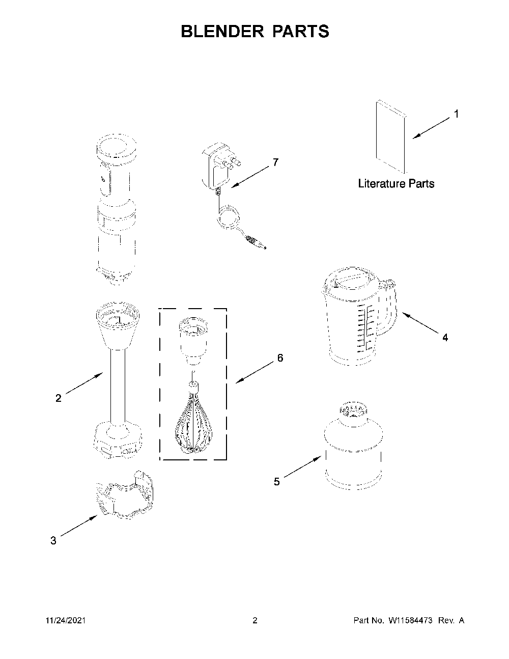 Blender Parts Diagram and Parts List for 5KHBBV83BCA0  KitchenAid Blender