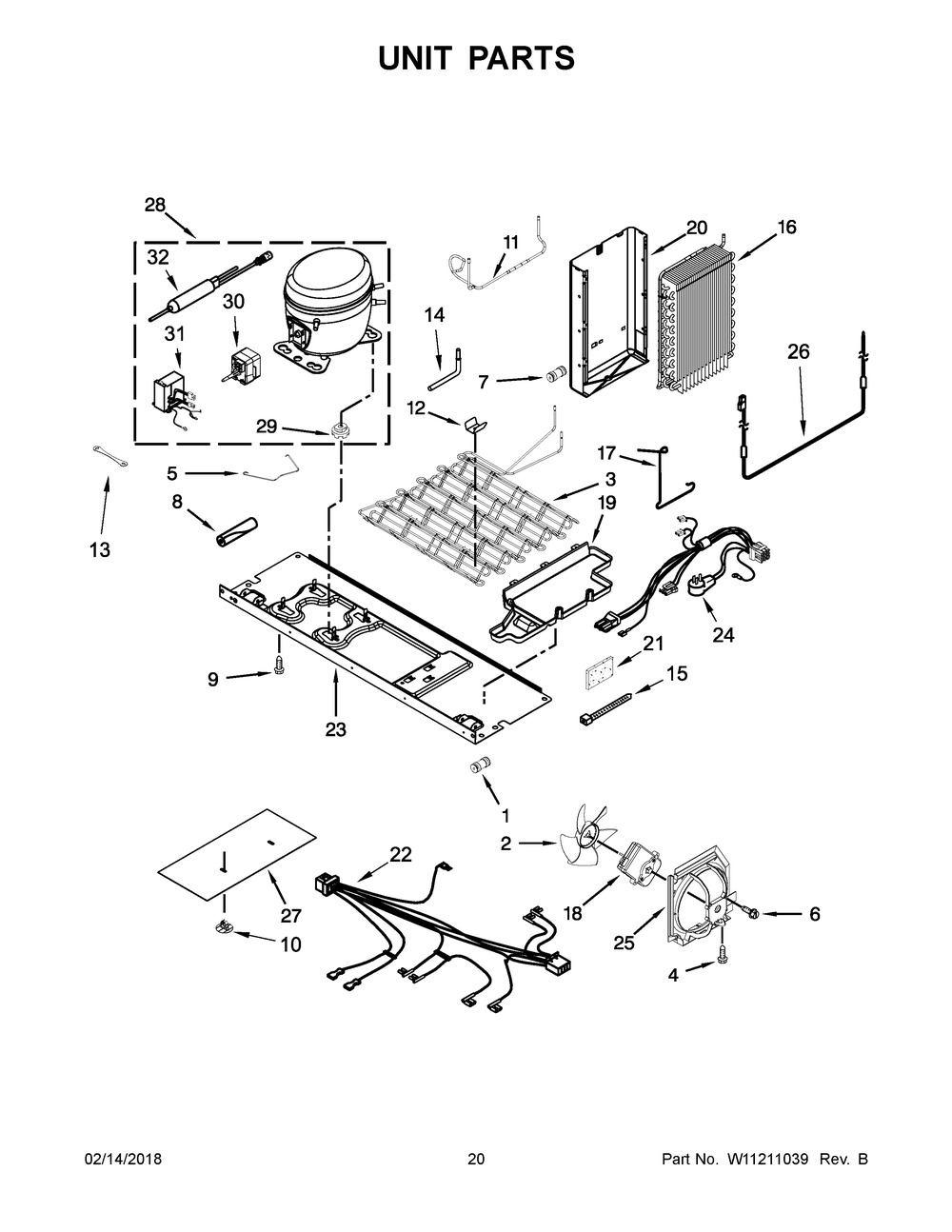 Unit Parts Diagram and Parts List for WRS571CIHV00  Whirlpool Refrigerator