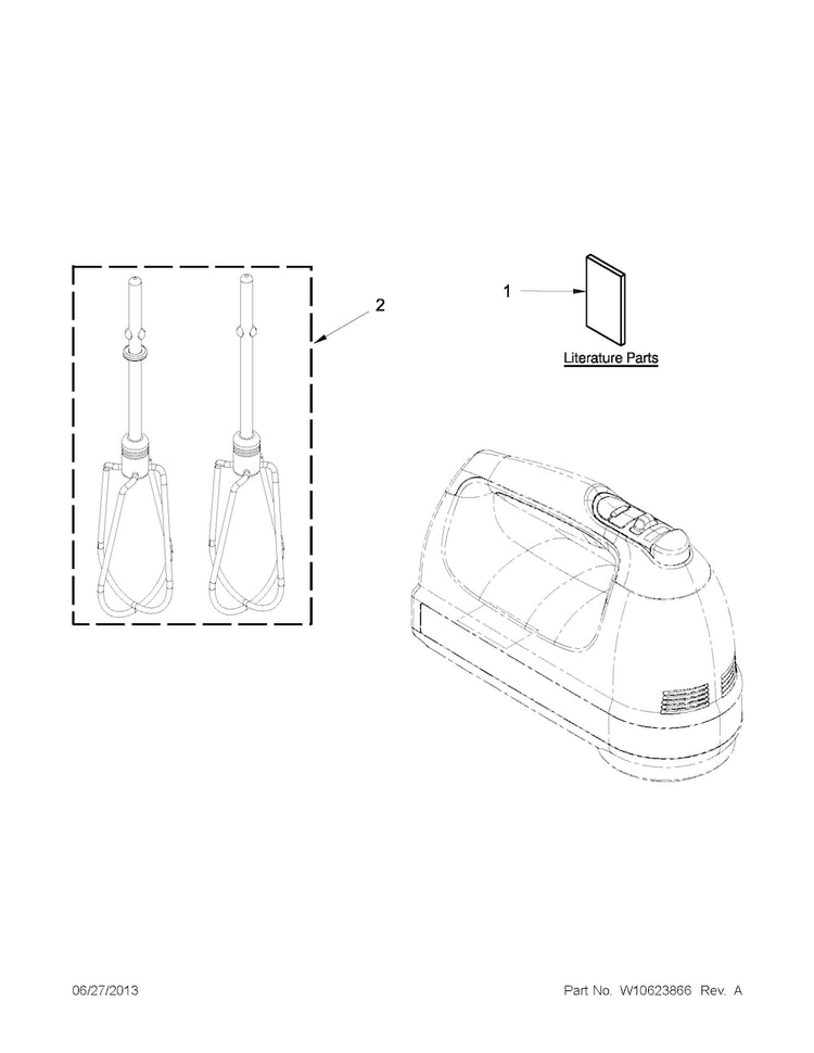 Unit Parts Diagram and Parts List for KHM312WH0  KitchenAid Mixer