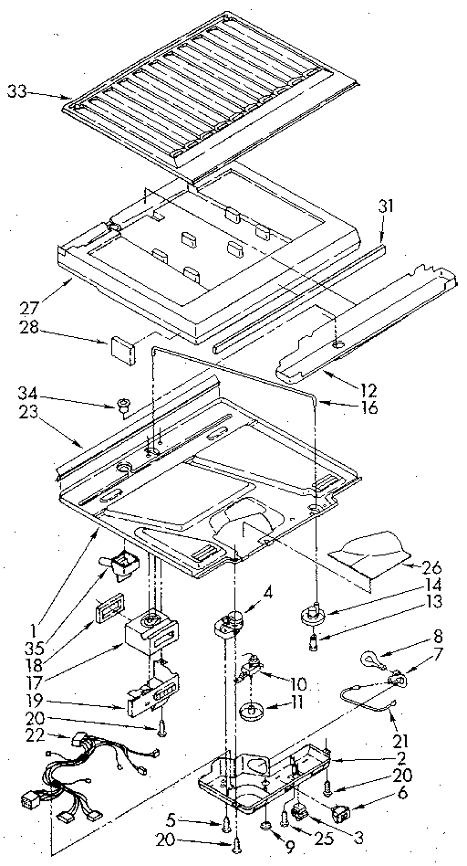 Compartment Separator Diagram and Parts List for ET18GKXSF06  Whirlpool Refrigerator