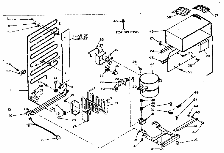 Refrigerator Unit Parts Diagram and Parts List for 106U14D1ML  Kenmore Refrigerator