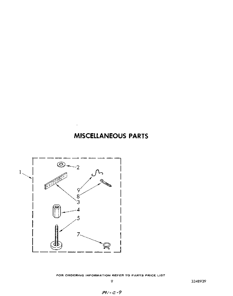 MISCELLANEOUS Diagram and Parts List for CA2751XSW4  Whirlpool Washer
