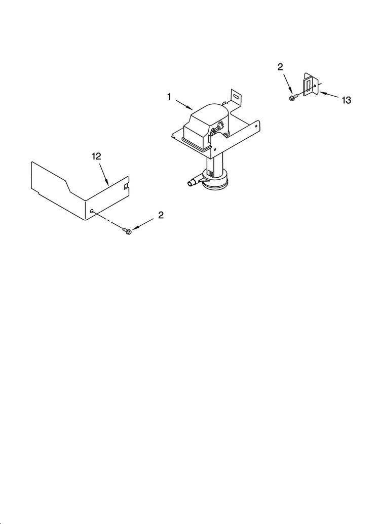 Pump Parts Diagram and Parts List for 8198922  KitchenAid Ice Maker