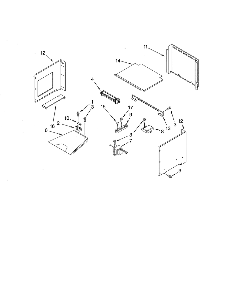 Top Venting Diagram and Parts List for KEMS308SSS03  KitchenAid Microwave Oven Combo