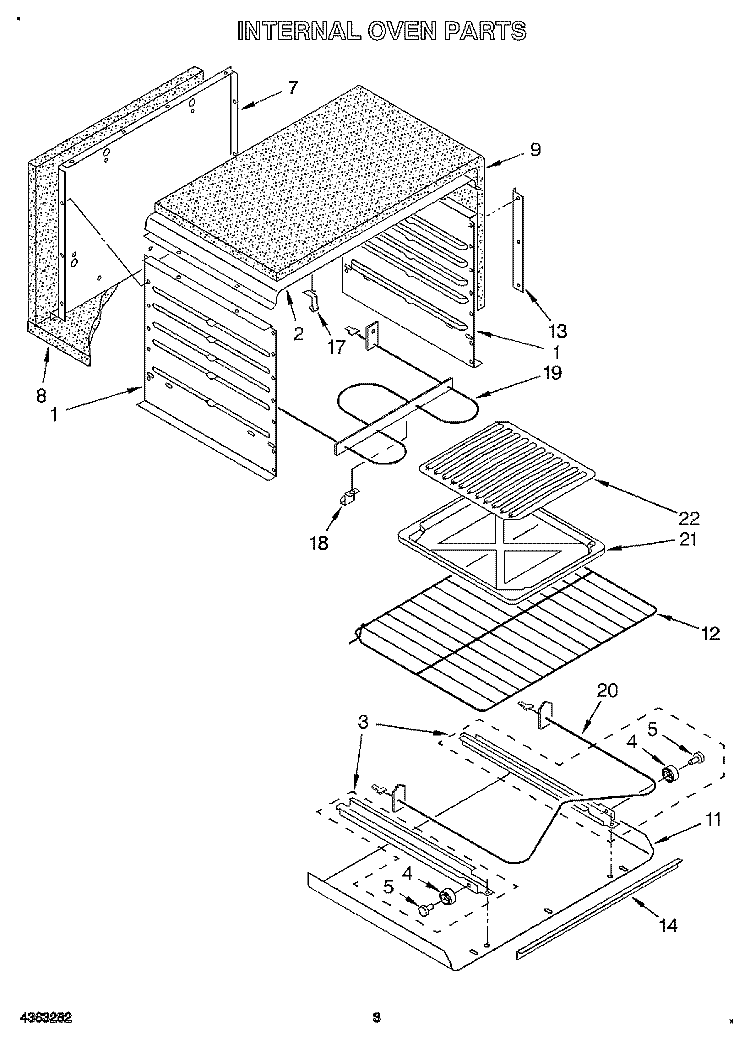 INTERNAL Diagram and Parts List for RF3010XVN2  Whirlpool Range