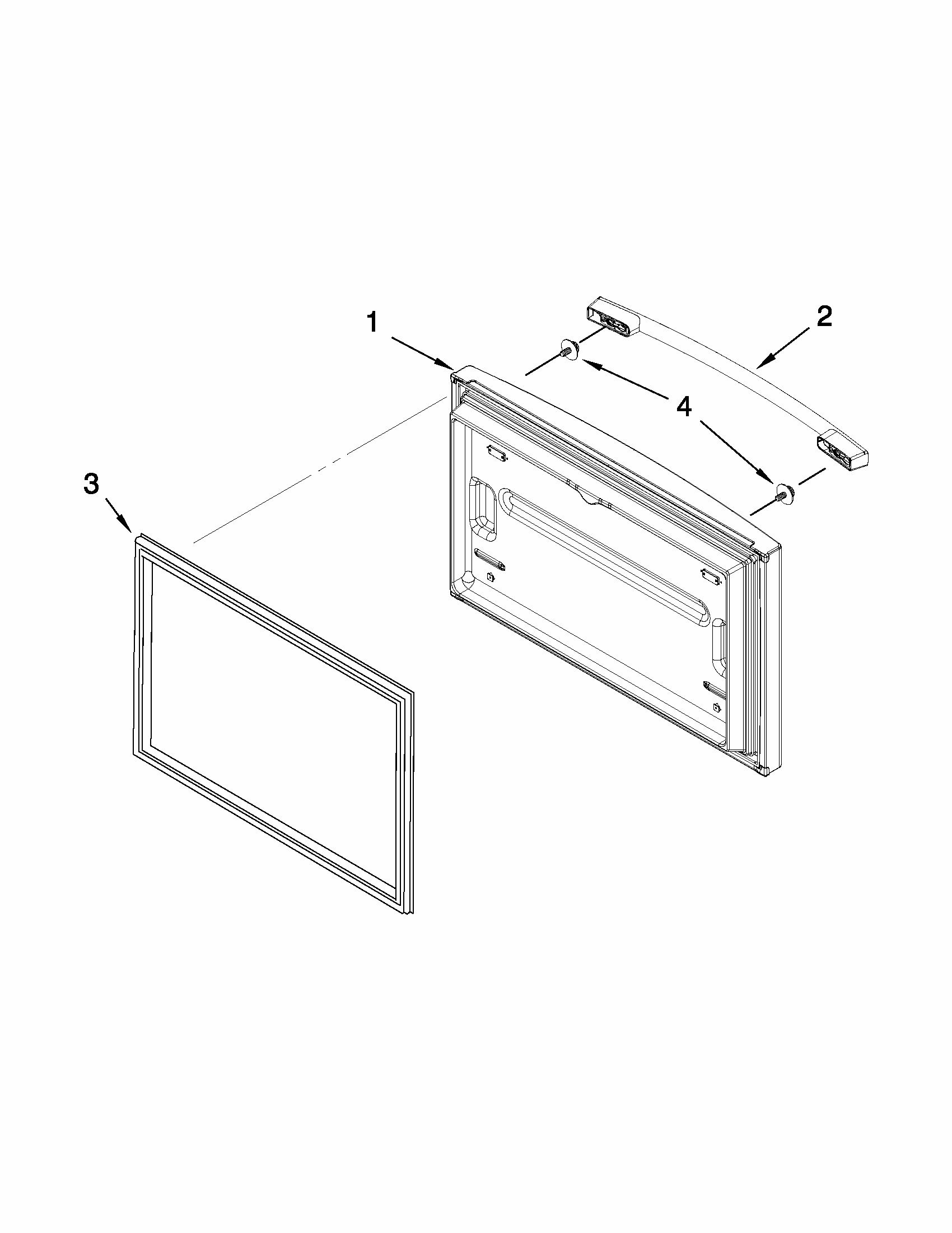 Freezer Door Diagram and Parts List for 59679219011  Kenmore Refrigerator