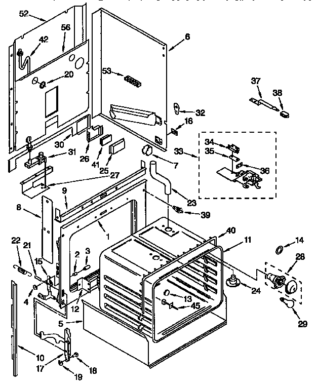 Oven Diagram and Parts List for KDDT07BAL0  KitchenAid Range