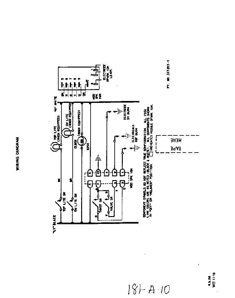 Wiring Diagram Diagram and Parts List for F4057W0  Roper Range