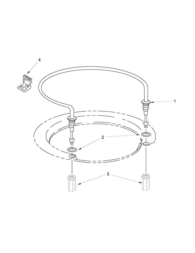 Heater Parts Diagram and Parts List for WDF530PLYB6  Whirlpool Dishwasher