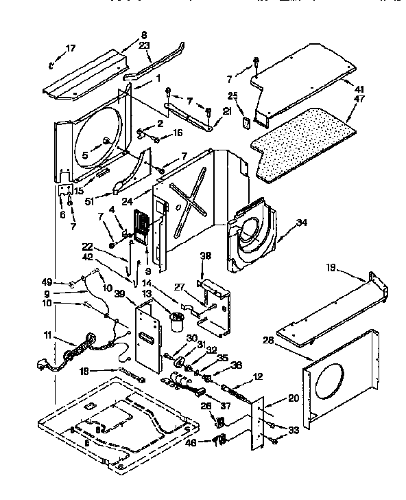 Airflow And Control Diagram and Parts List for 1069722991  Kenmore Air Conditioner