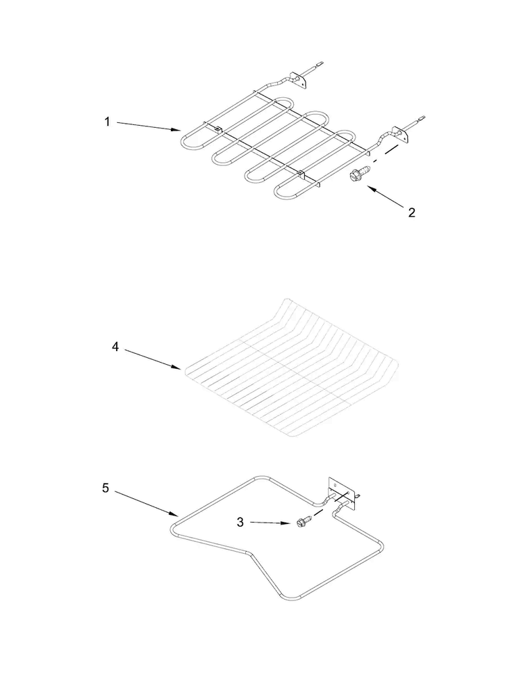 Internal Oven Parts Diagram and Parts List for WOD51ES4EB00  Whirlpool Wall Oven