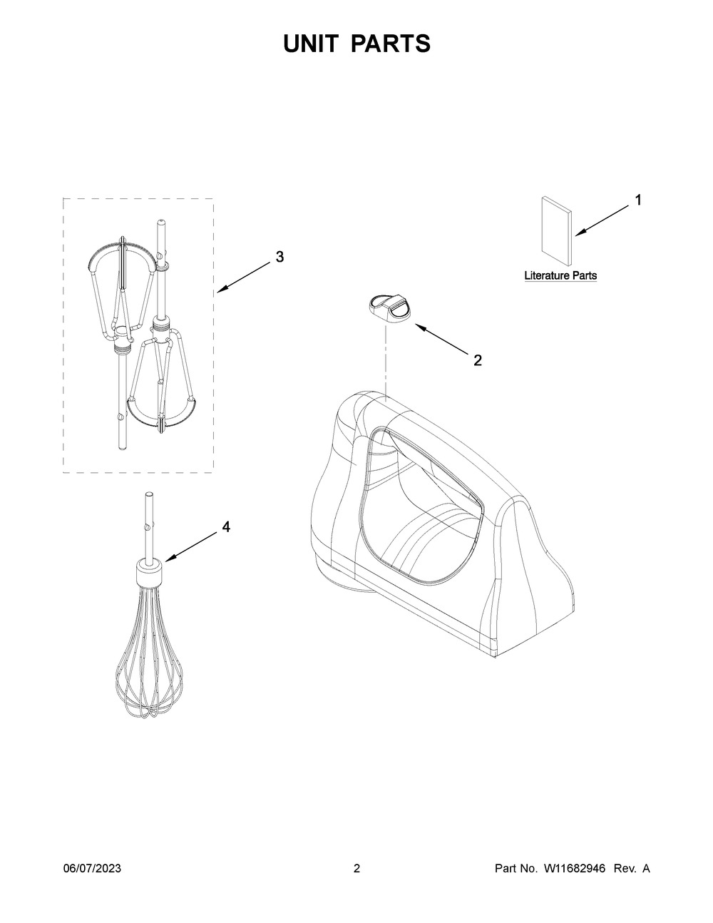 Unit Parts Diagram and Parts List for 5KHM6118SER0  KitchenAid Mixer