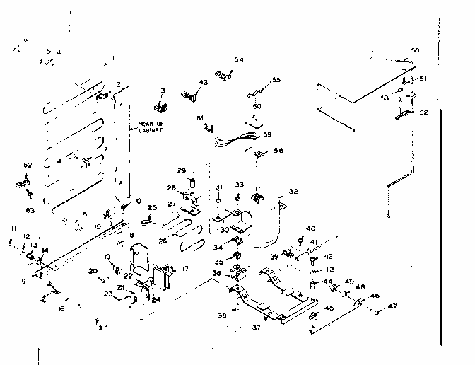 Refrigerator Unit Parts Diagram and Parts List for 106R10A  Kenmore Refrigerator