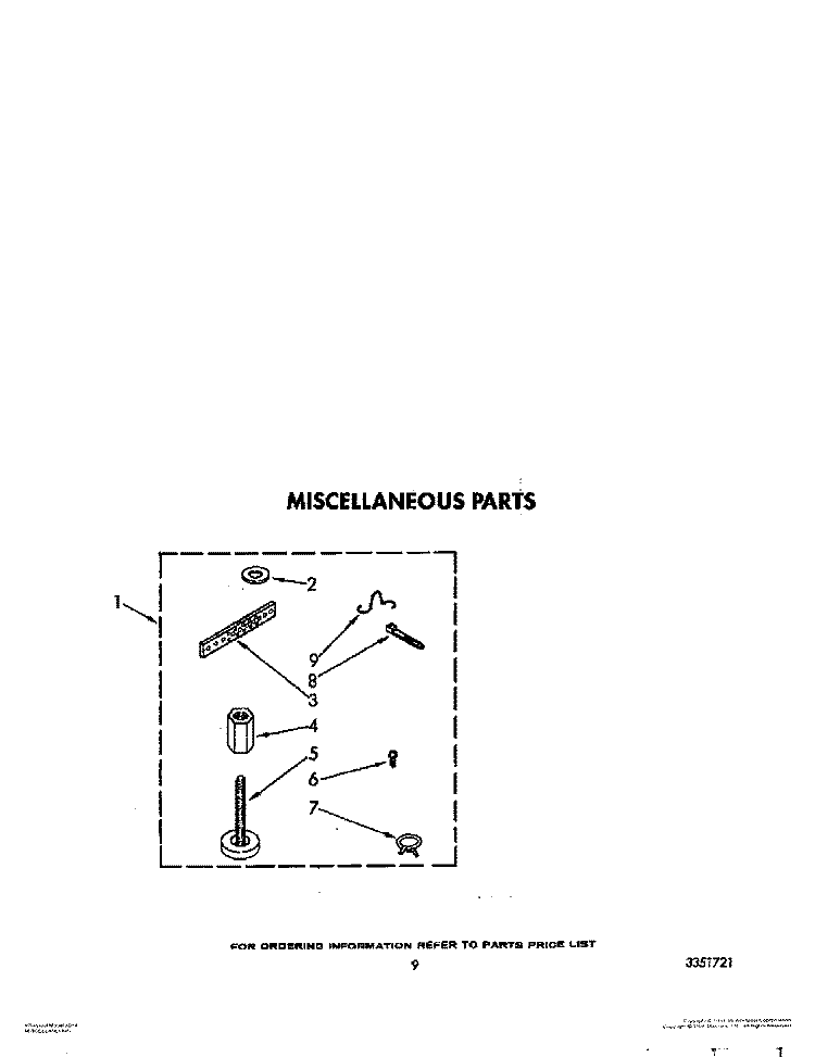 MISCELLANEOUS Diagram and Parts List for CA2751XWW0  Whirlpool Washer