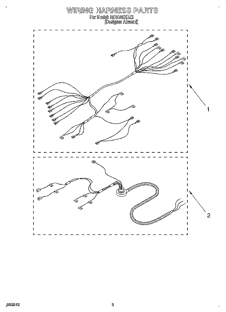 SECTION Diagram and Parts List for RC8600XDZ2  Whirlpool Cooktop