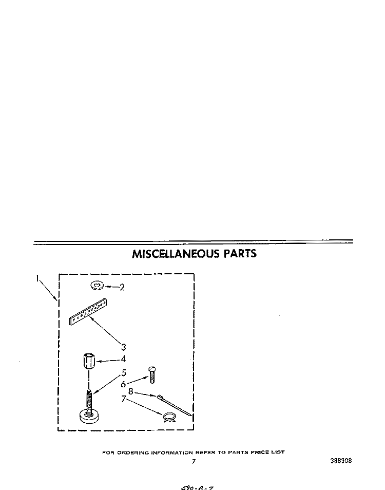 MISCELLANEOUS Diagram and Parts List for LA6300XPW4  Whirlpool Washer