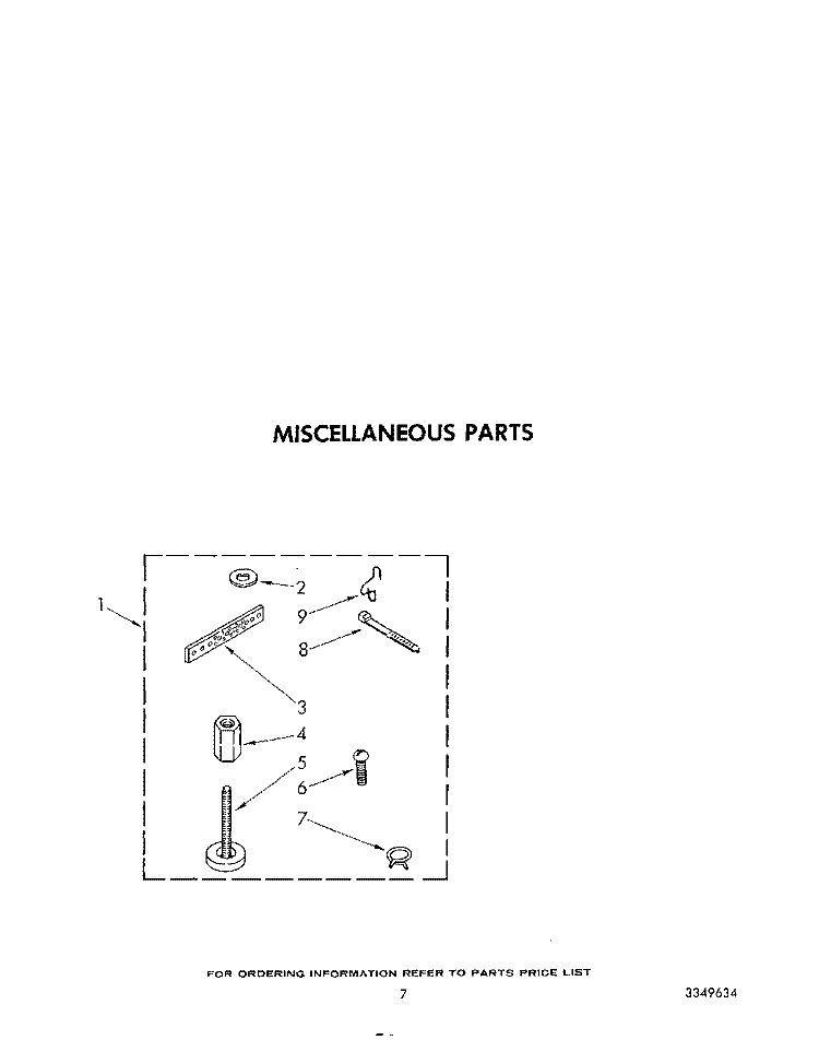 MISCELLANEOUS Diagram and Parts List for LA5300XSW1  Whirlpool Washer