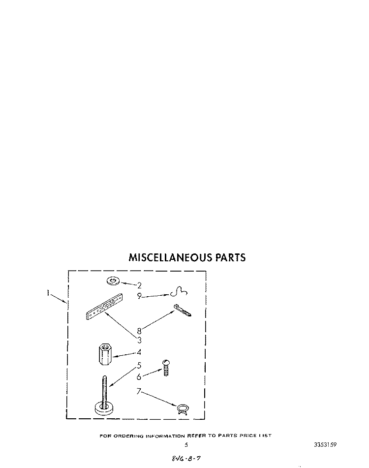 MISCELLANEOUS Diagram and Parts List for LA6098XTF0  Whirlpool Washer