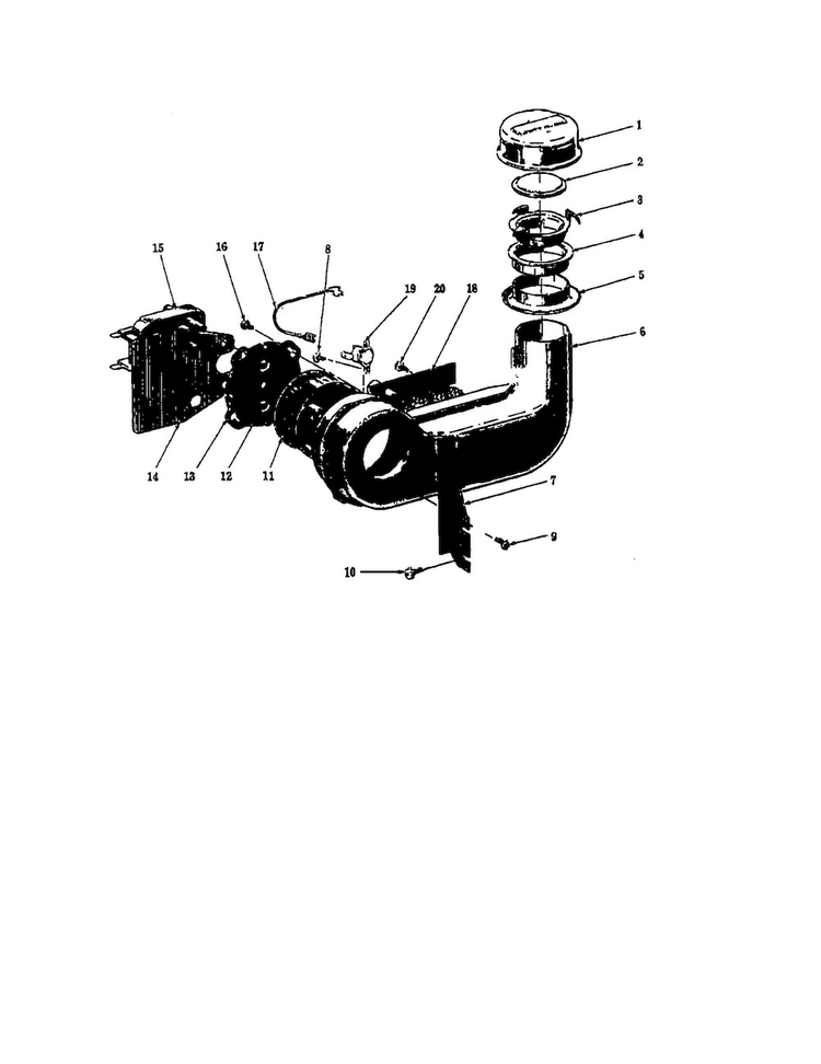 Flo-thru Drying Unit Diagram and Parts List for ML-42117  KitchenAid Dishwasher