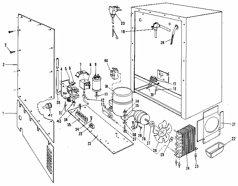 Unit Parts Diagram and Parts List for 58RIAD  Whirlpool Refrigerator