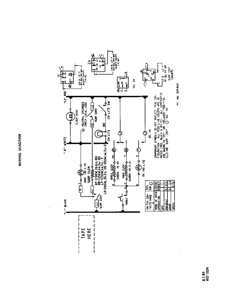 Wiring Diagram Diagram and Parts List for 2453*9A  Roper Range