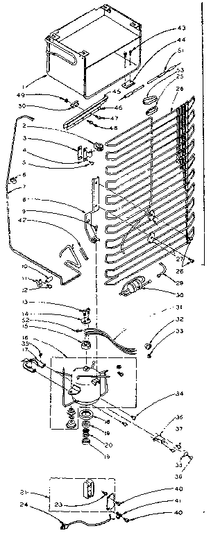 Refrigerator Unit Parts Diagram and Parts List for 106L12TL-F  Kenmore Refrigerator