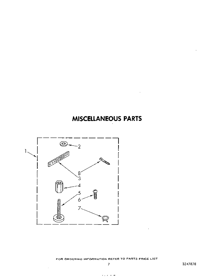 MISCELLANEOUS Diagram and Parts List for LA3800XSW0  Whirlpool Washer