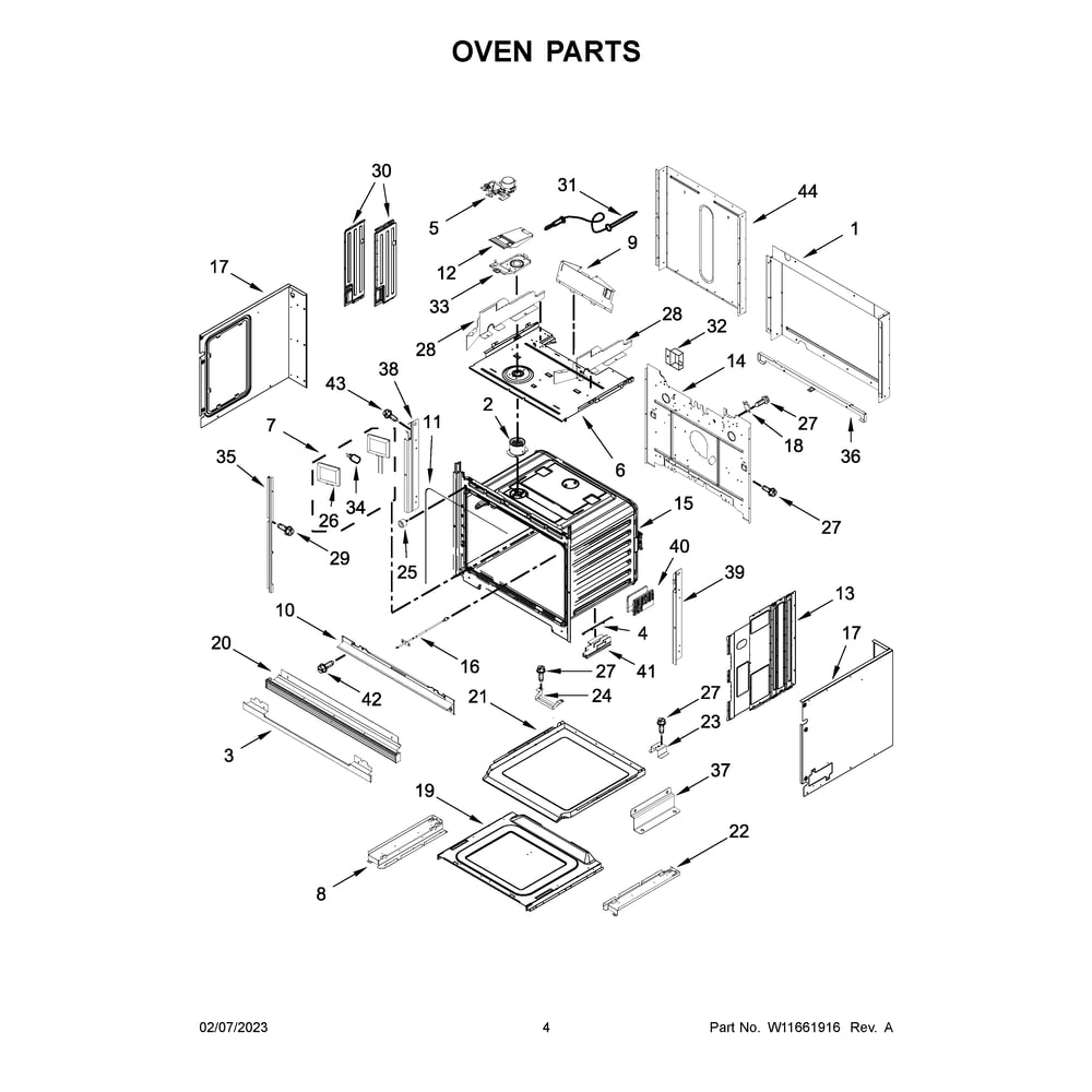 Oven Diagram and Parts List for KOCE500EBS22  KitchenAid Microwave Oven Combo