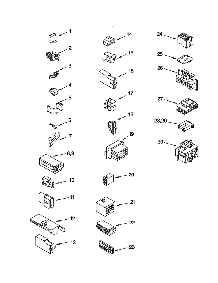 Wiring Harness Diagram and Parts List for LSR5132JQ1  Whirlpool Washer