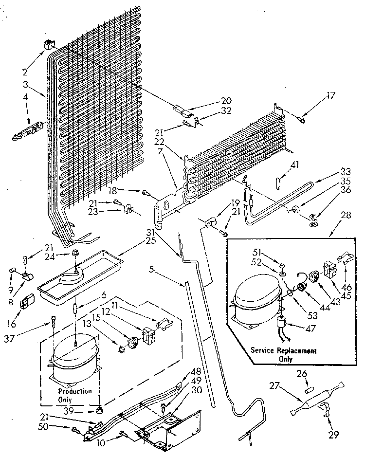 Unit Diagram and Parts List for ET18NKKWF01  Whirlpool Refrigerator