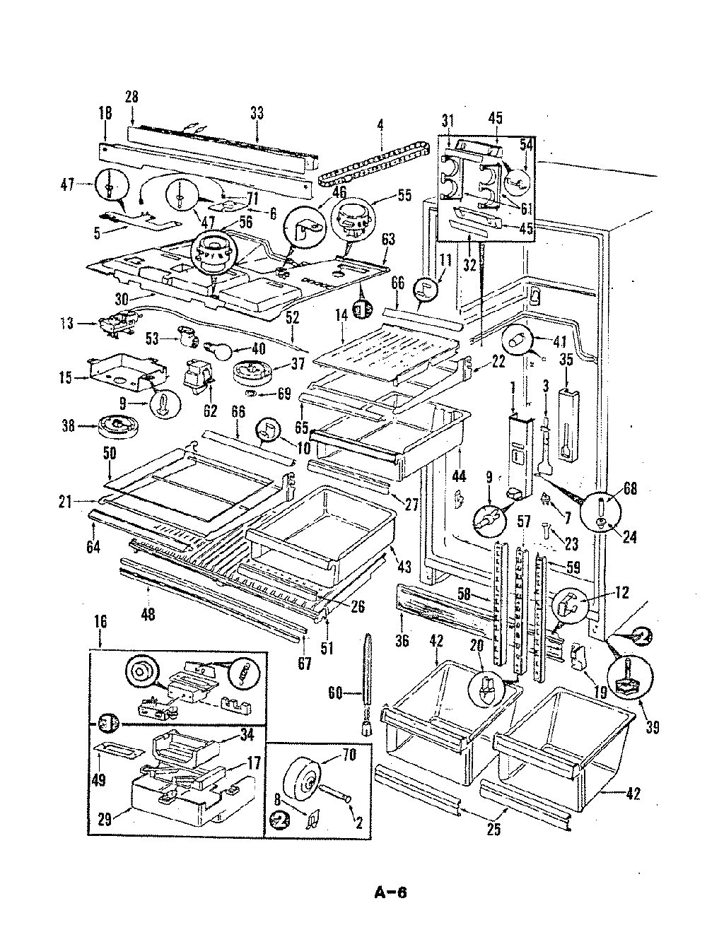 02 - Fresh Food Compartment Diagram and Parts List for RB23EN-3PL  Whirlpool Refrigerator