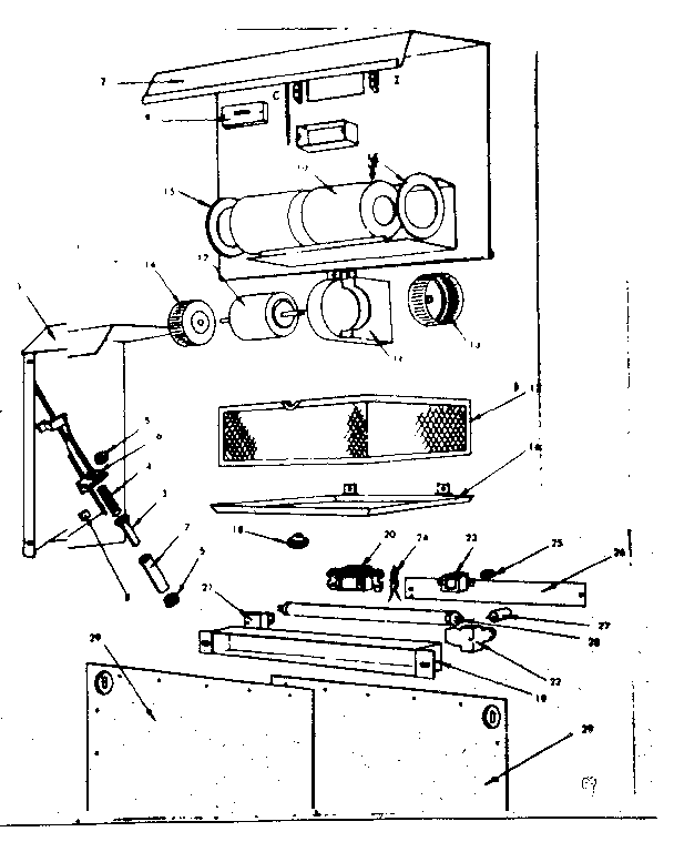 Hide A Hood Diagram and Parts List for 1555566646  Kenmore Range Hood