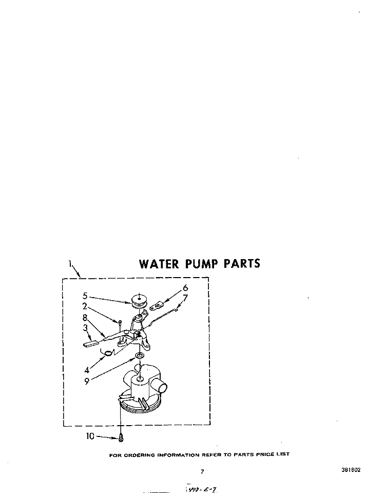WATER PUMP , LIT/OPTIONAL Diagram and Parts List for LHC4900W1  Whirlpool Washer